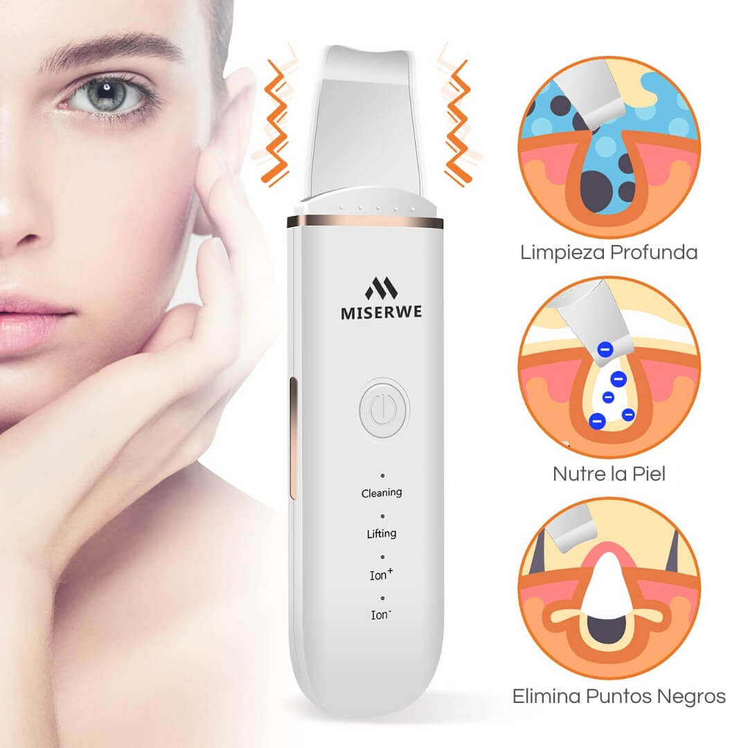 Miserwe: Limpiador Facial Ultrasónico 3 en 1