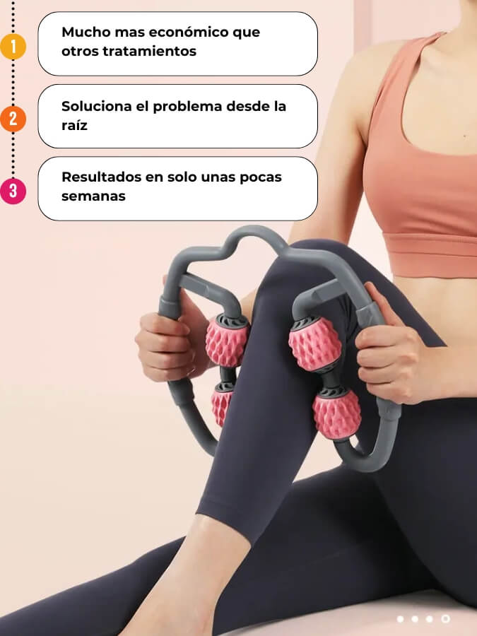 Rodillo Masajeador Anticelulítico + Guía con Ejercicios Efectivos Gratis