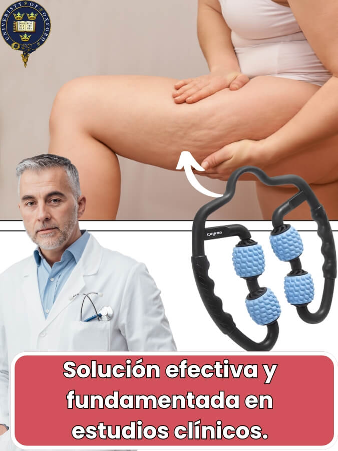 Rodillo Masajeador Anticelulítico + Guía con Ejercicios Efectivos Gratis