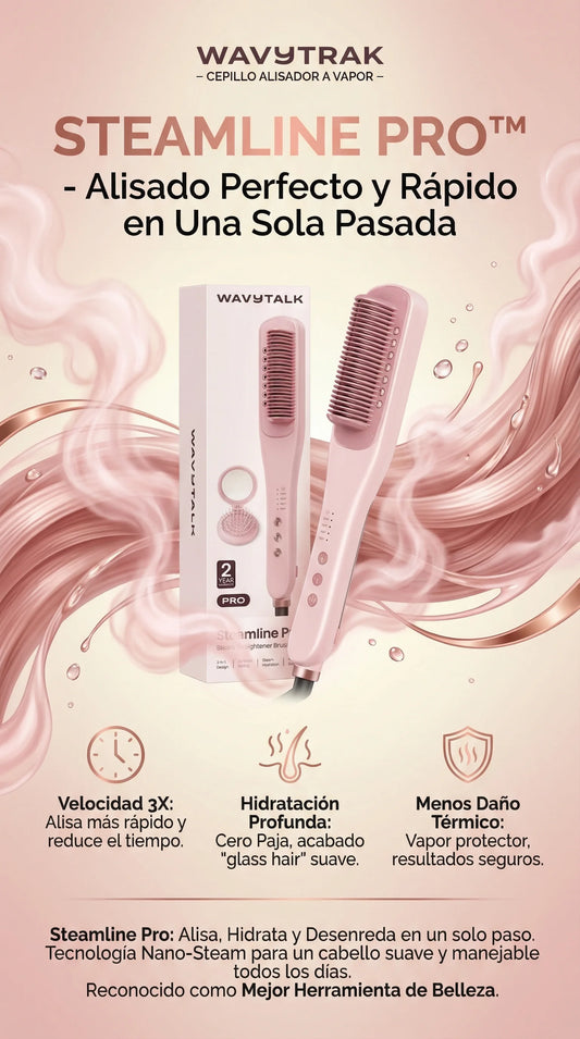SteamLine Pro™ Cepillo Alisador a Vapor 3 en 1